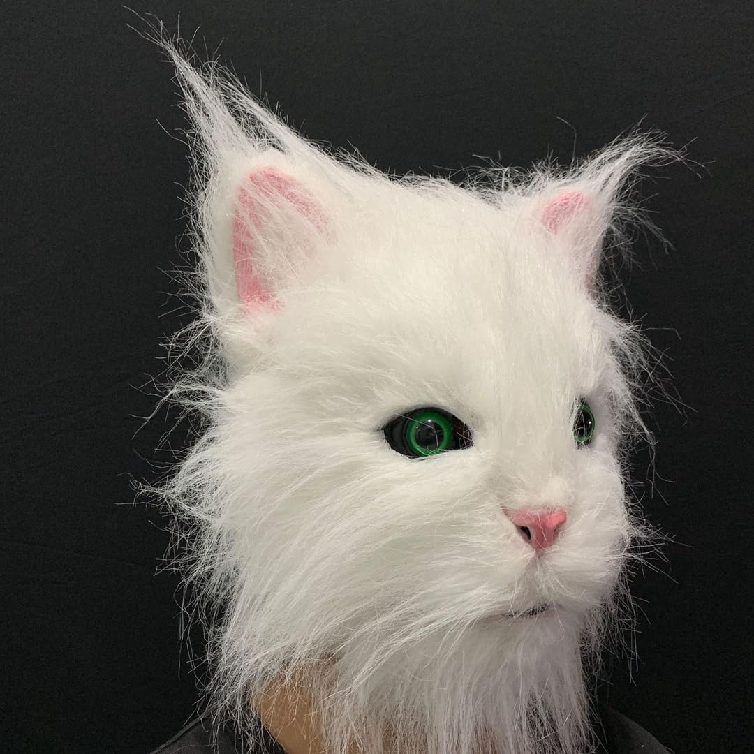 Amazon.co.jp: ネコ 猫マスク リアル 動物仮面 ハロウィンコスプレ